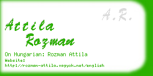 attila rozman business card